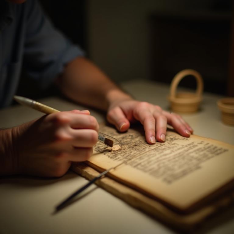 Ateliers de préservation du patrimoine culturel - Restaurateur travaillant sur une poterie ancienne